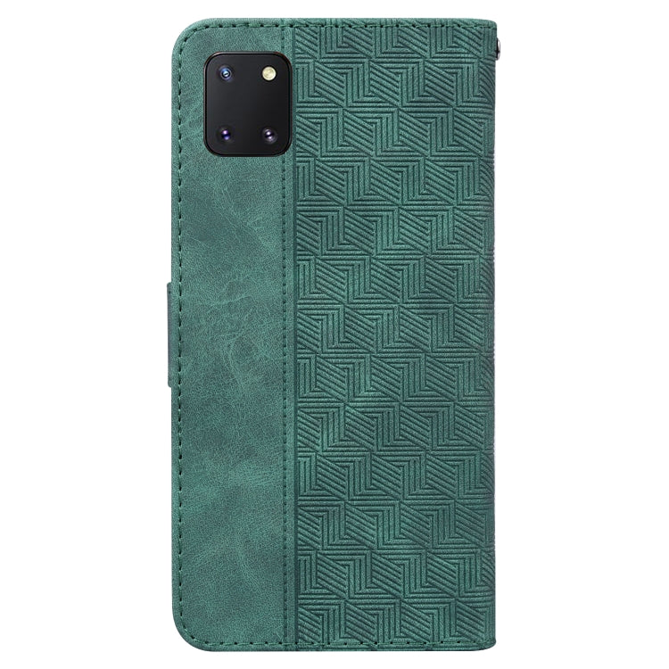 For Samsung Galaxy Note10 Lite / A81 Geometric Embossed Leather Phone Case