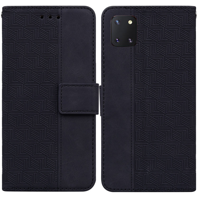 For Samsung Galaxy Note10 Lite / A81 Geometric Embossed Leather Phone Case
