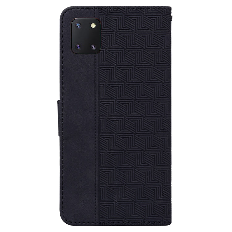 For Samsung Galaxy Note10 Lite / A81 Geometric Embossed Leather Phone Case