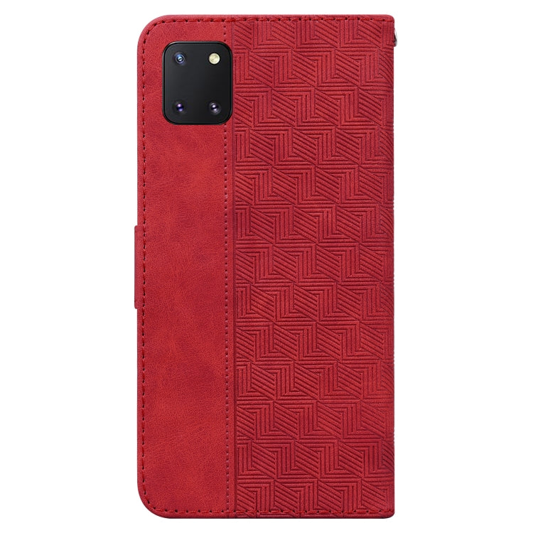 For Samsung Galaxy Note10 Lite / A81 Geometric Embossed Leather Phone Case