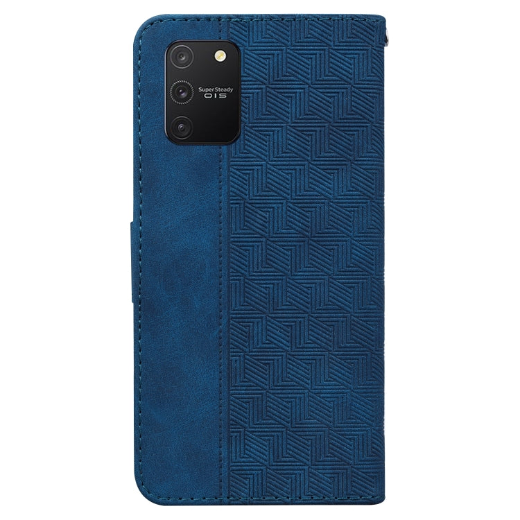 For Samsung Galaxy S10 Lite / A91 Geometric Embossed Leather Phone Case