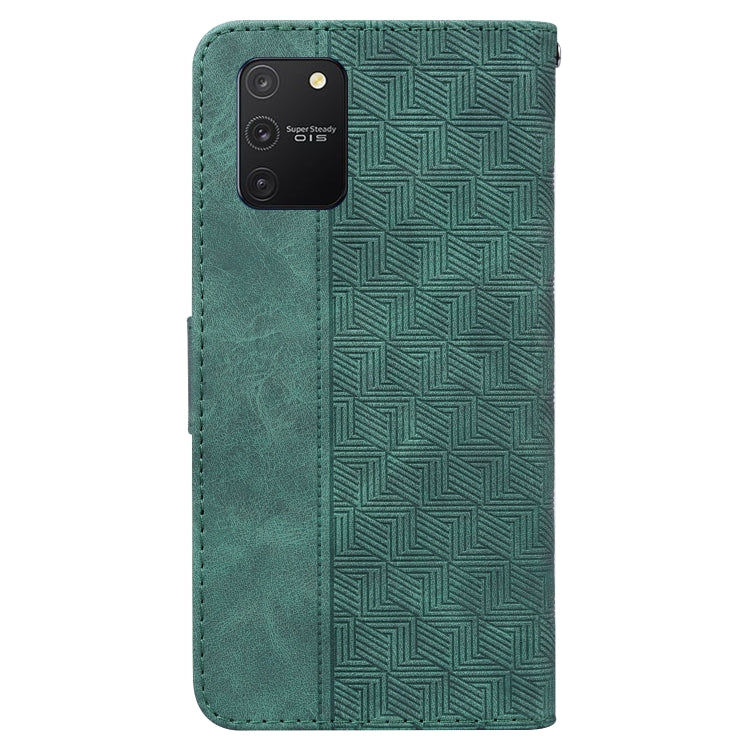 For Samsung Galaxy S10 Lite / A91 Geometric Embossed Leather Phone Case