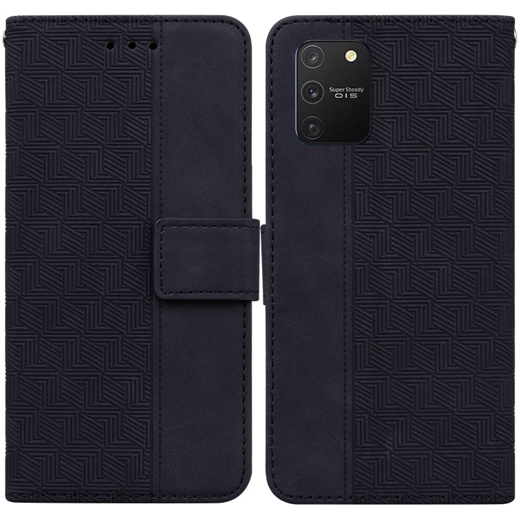 For Samsung Galaxy S10 Lite / A91 Geometric Embossed Leather Phone Case
