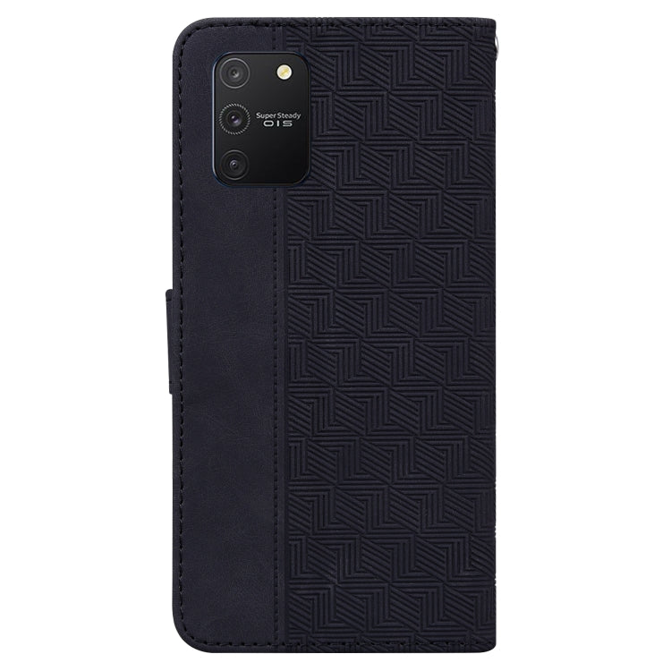 For Samsung Galaxy S10 Lite / A91 Geometric Embossed Leather Phone Case