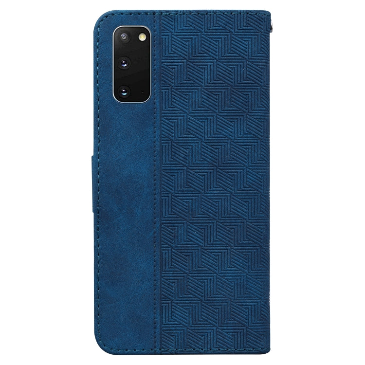 For Samsung Galaxy S20 Geometric Embossed Leather Phone Case