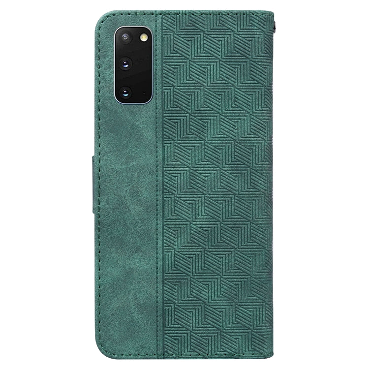 For Samsung Galaxy S20 Geometric Embossed Leather Phone Case