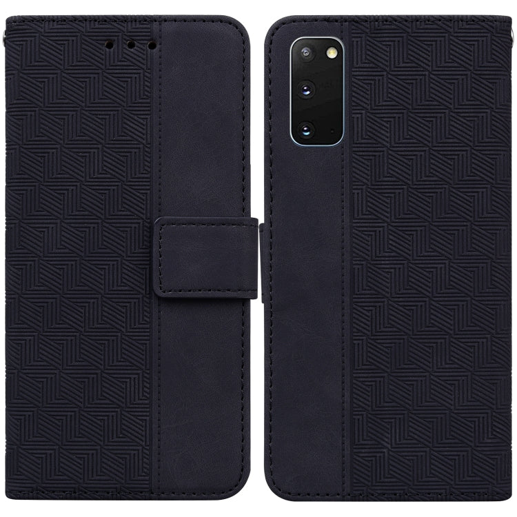 For Samsung Galaxy S20 Geometric Embossed Leather Phone Case