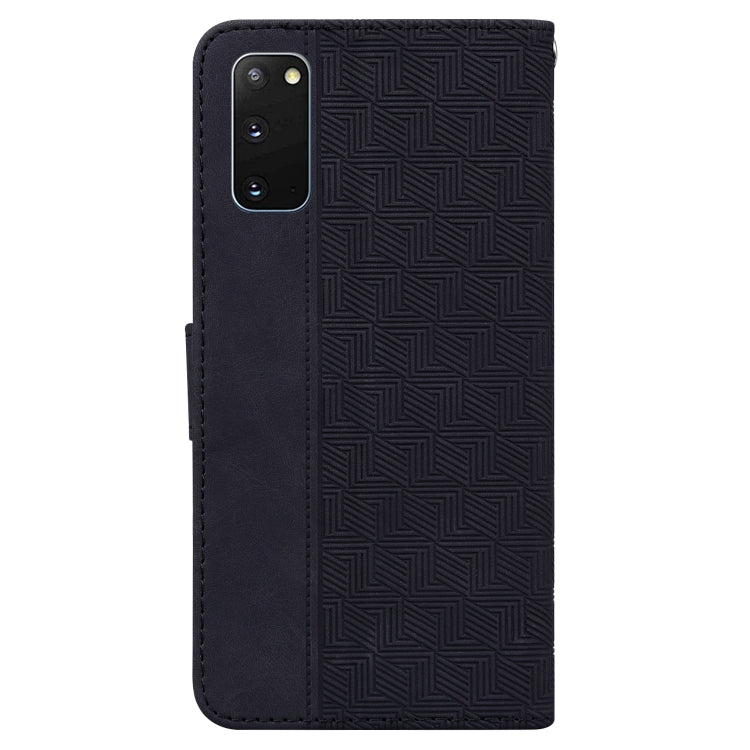 For Samsung Galaxy S20 Geometric Embossed Leather Phone Case