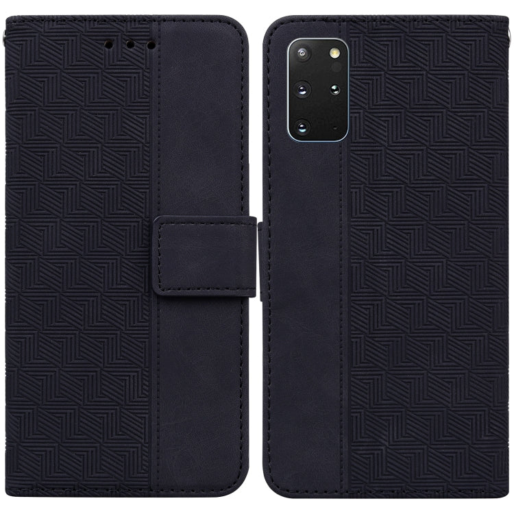 For Samsung Galaxy S20+ Geometric Embossed Leather Phone Case