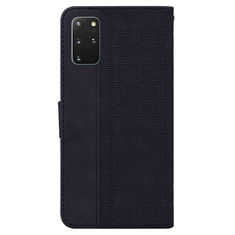 For Samsung Galaxy S20+ Geometric Embossed Leather Phone Case