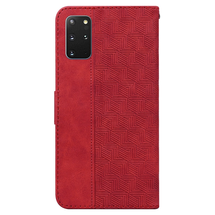 For Samsung Galaxy S20+ Geometric Embossed Leather Phone Case