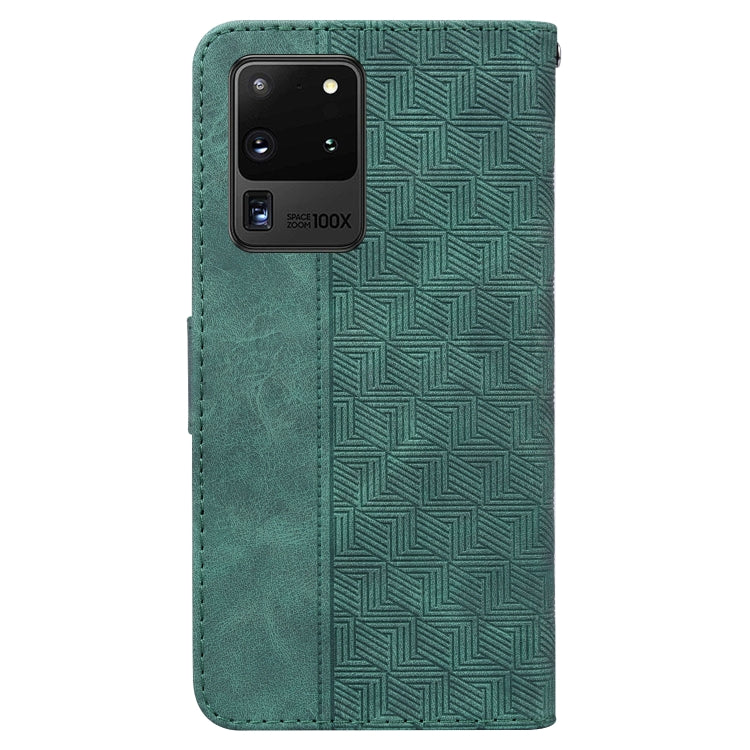 For Samsung Galaxy S20 Ultra Geometric Embossed Leather Phone Case