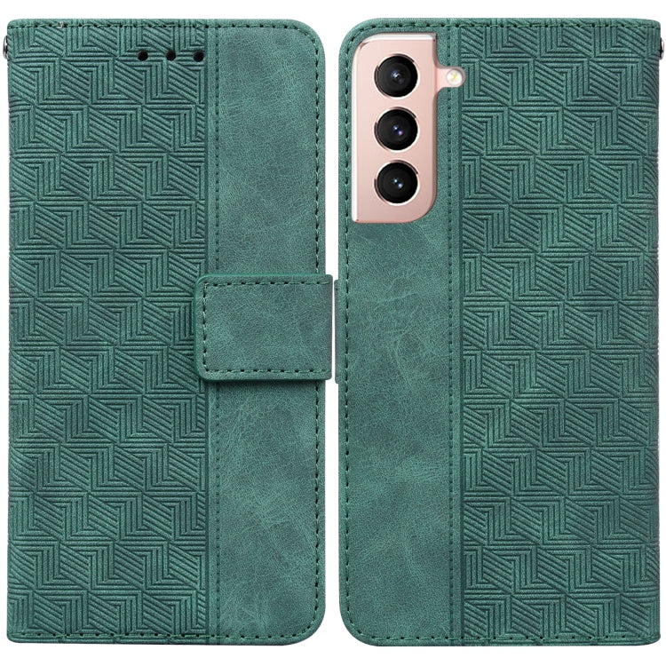 For Samsung Galaxy S21 5G Geometric Embossed Leather Phone Case
