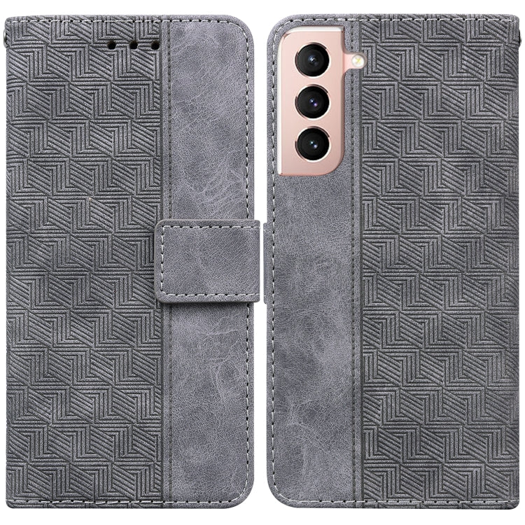 For Samsung Galaxy S22 5G Geometric Embossed Leather Phone Case
