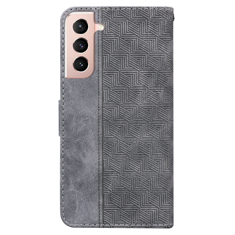 For Samsung Galaxy S22 5G Geometric Embossed Leather Phone Case