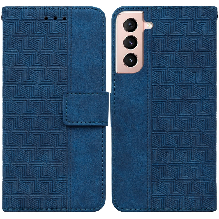 For Samsung Galaxy S22 5G Geometric Embossed Leather Phone Case