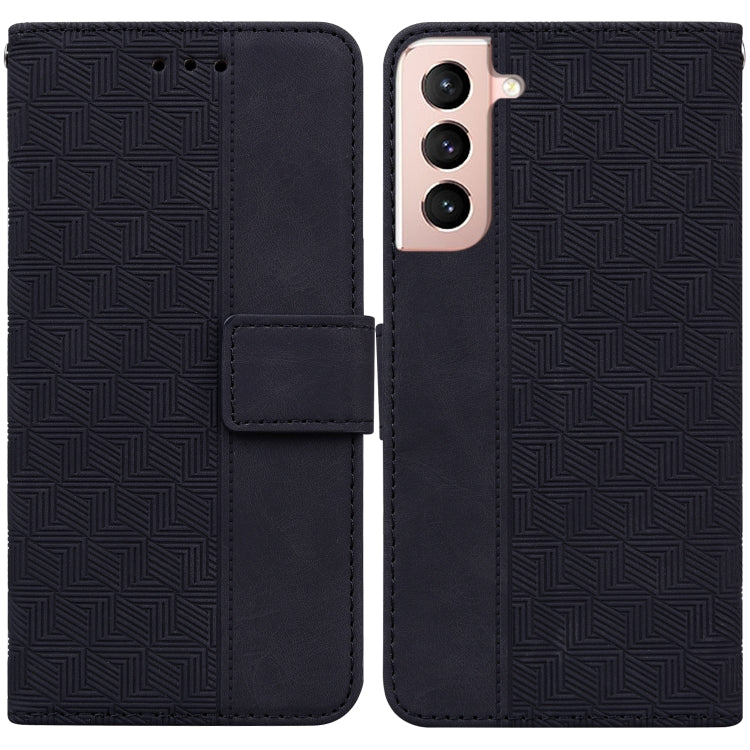 For Samsung Galaxy S22+ 5G Geometric Embossed Leather Phone Case