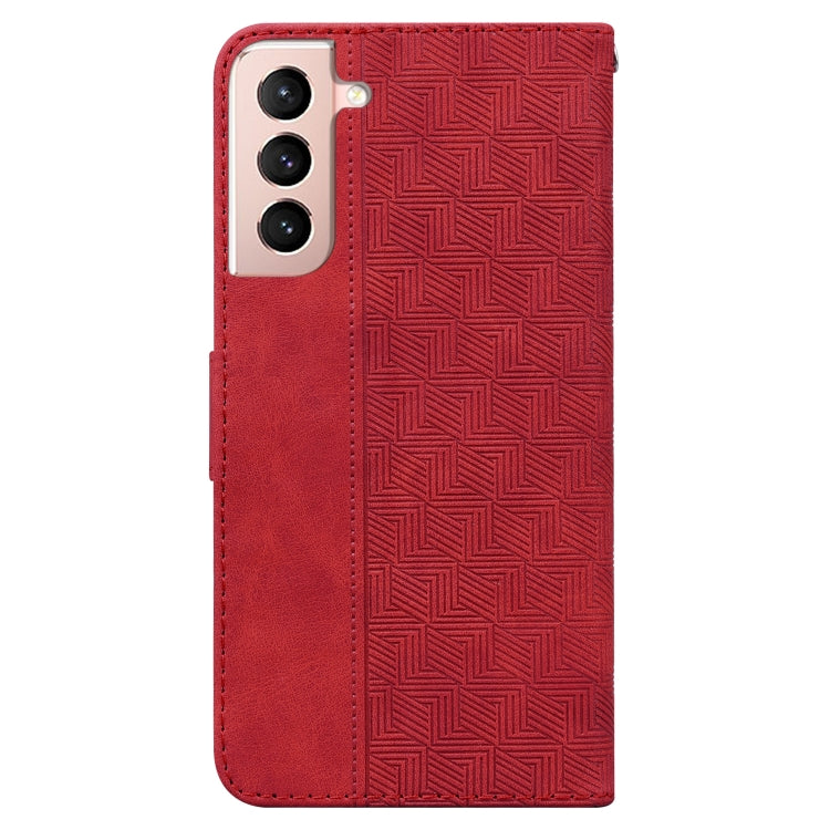 For Samsung Galaxy S22+ 5G Geometric Embossed Leather Phone Case
