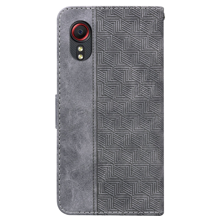 For Samsung Galaxy Xcover 5 Geometric Embossed Leather Phone Case