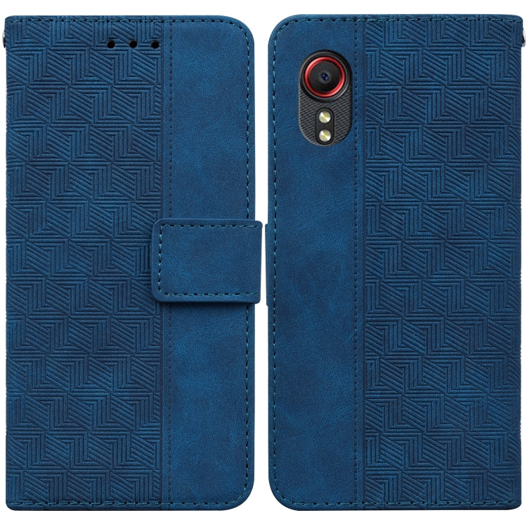For Samsung Galaxy Xcover 5 Geometric Embossed Leather Phone Case