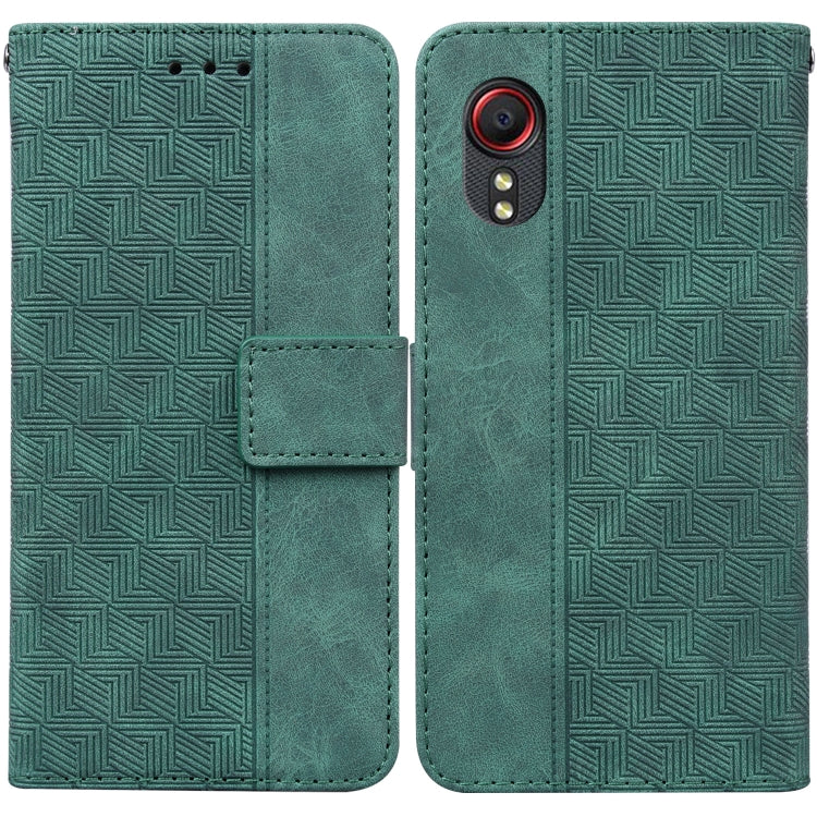 For Samsung Galaxy Xcover 5 Geometric Embossed Leather Phone Case