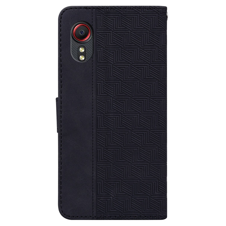 For Samsung Galaxy Xcover 5 Geometric Embossed Leather Phone Case
