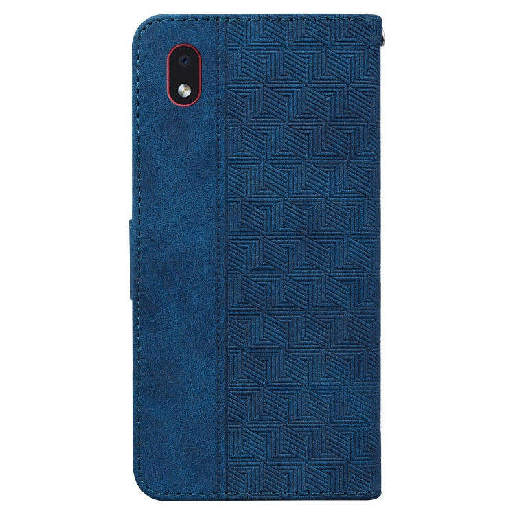 For Samsung Galaxy A01 Core Geometric Embossed Leather Phone Case