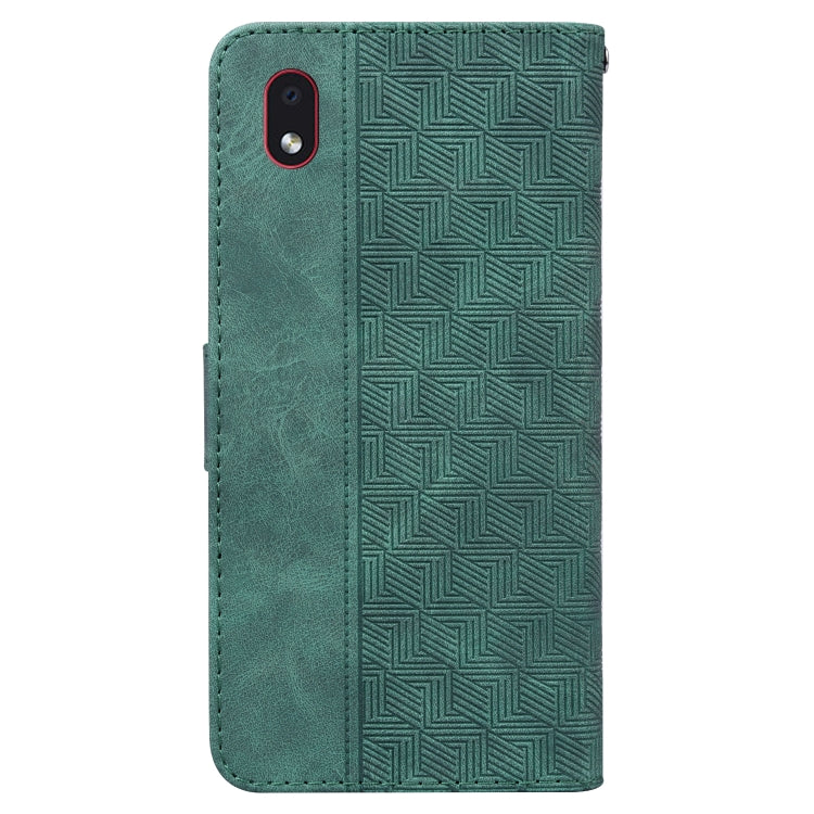 For Samsung Galaxy A01 Core Geometric Embossed Leather Phone Case