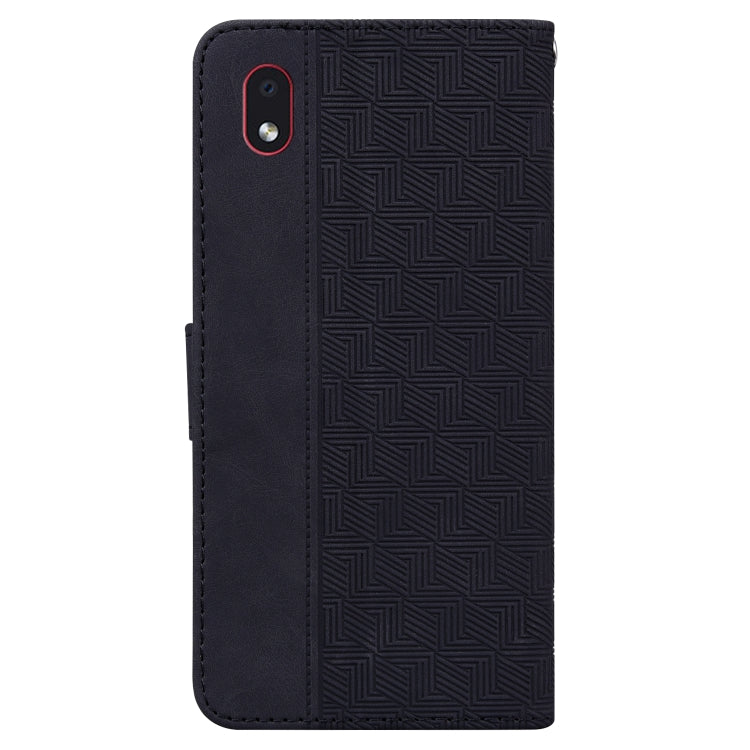 For Samsung Galaxy A01 Core Geometric Embossed Leather Phone Case