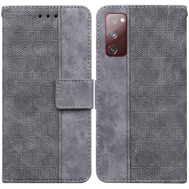 For Samsung Galaxy S20 FE 5G Geometric Embossed Leather Phone Case