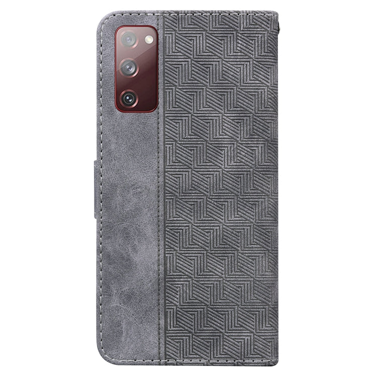For Samsung Galaxy S20 FE 5G Geometric Embossed Leather Phone Case