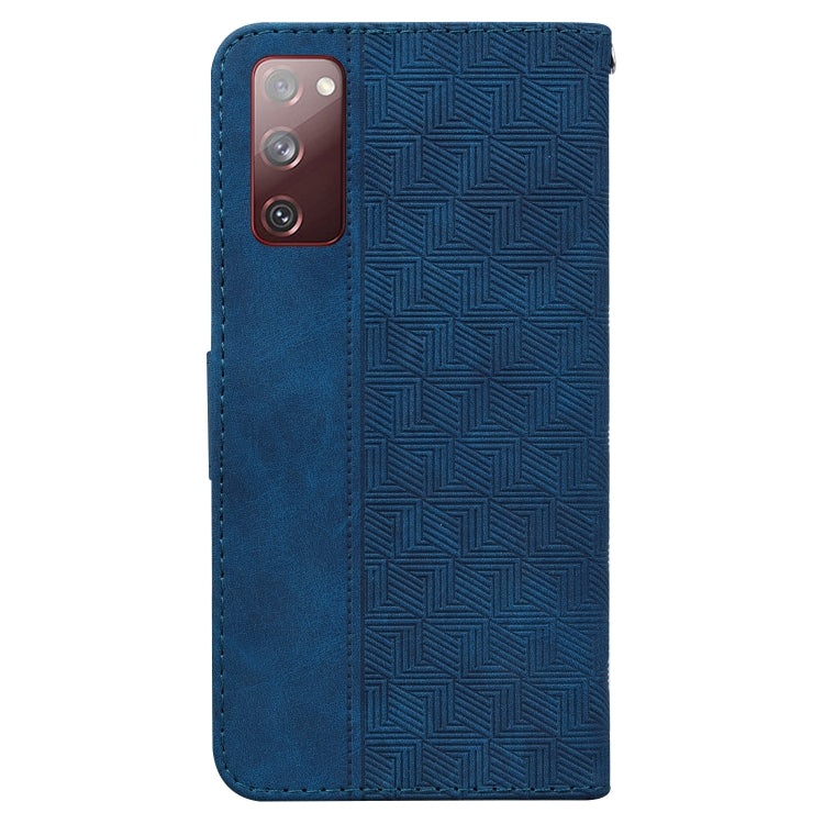 For Samsung Galaxy S20 FE 5G Geometric Embossed Leather Phone Case
