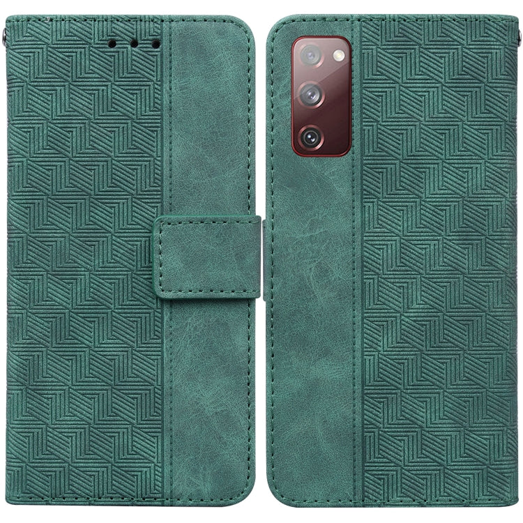 For Samsung Galaxy S20 FE 5G Geometric Embossed Leather Phone Case