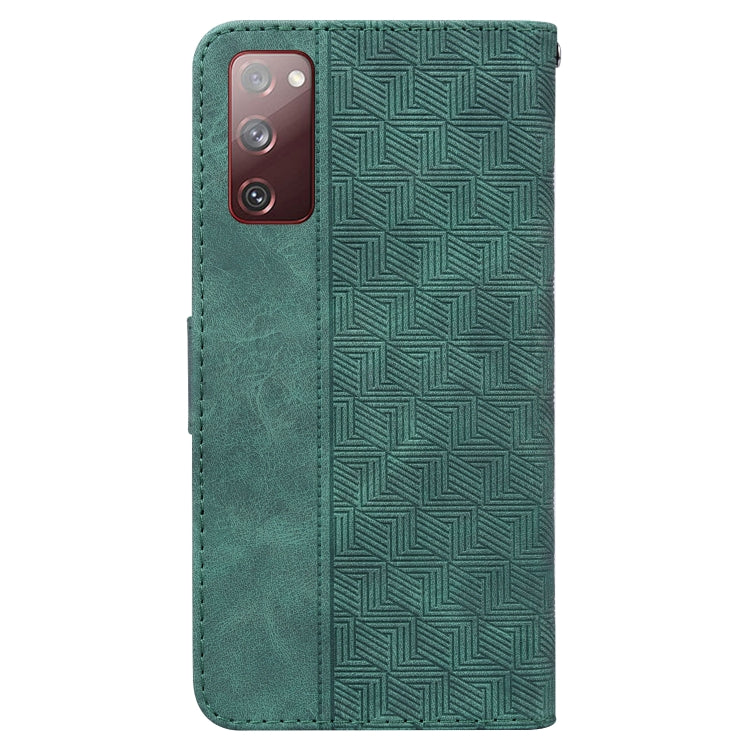 For Samsung Galaxy S20 FE 5G Geometric Embossed Leather Phone Case