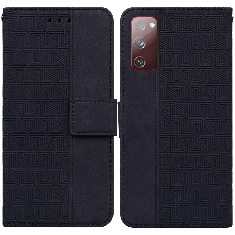 For Samsung Galaxy S20 FE 5G Geometric Embossed Leather Phone Case