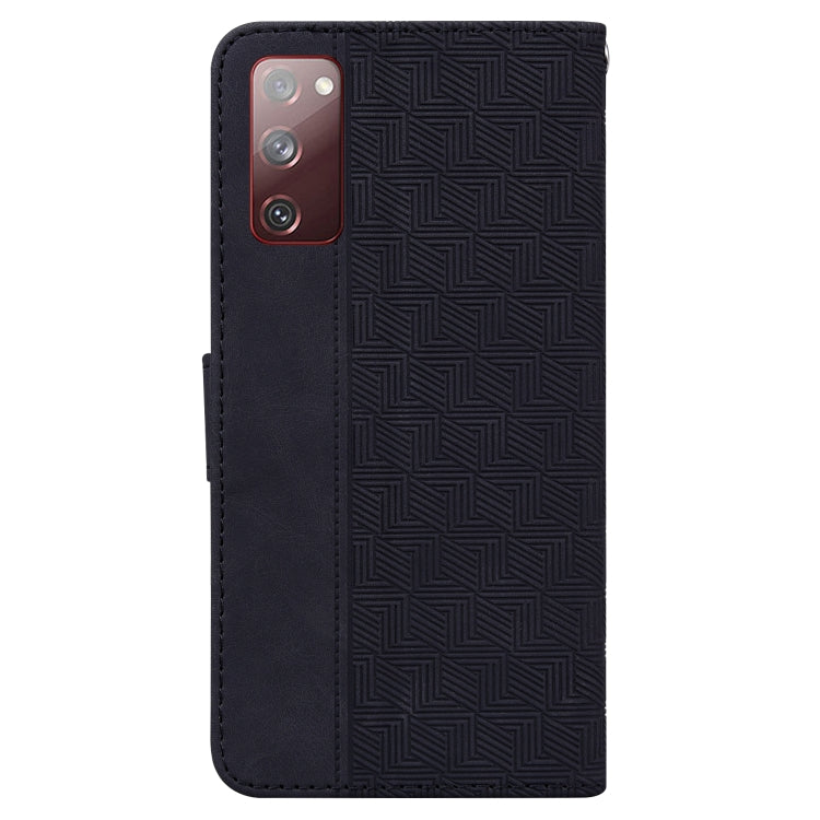 For Samsung Galaxy S20 FE 5G Geometric Embossed Leather Phone Case