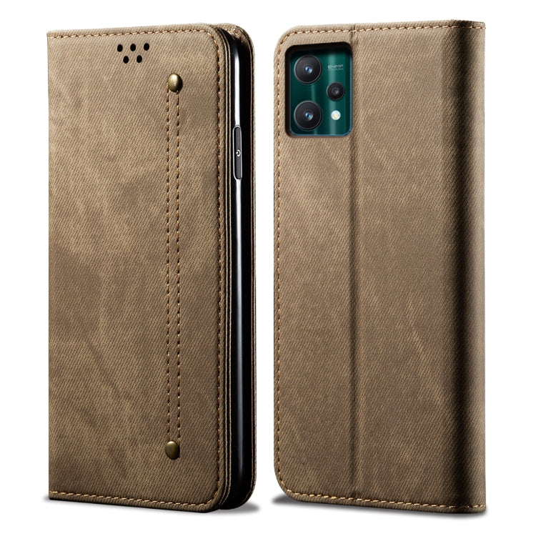 For OPPO Realme 9 Pro Denim Texture Casual Style Leather Phone Case