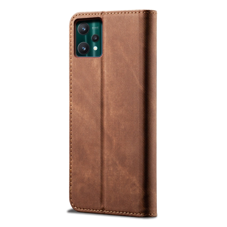 For OPPO Realme 9 Pro Denim Texture Casual Style Leather Phone Case