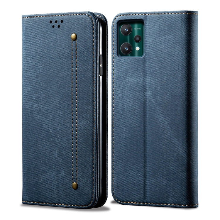 For OPPO Realme 9 Pro Denim Texture Casual Style Leather Phone Case