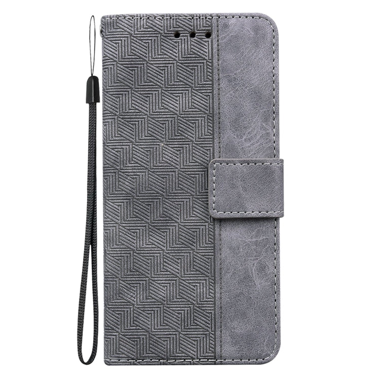 For iPhone 12 mini Geometric Embossed Leather Phone Case