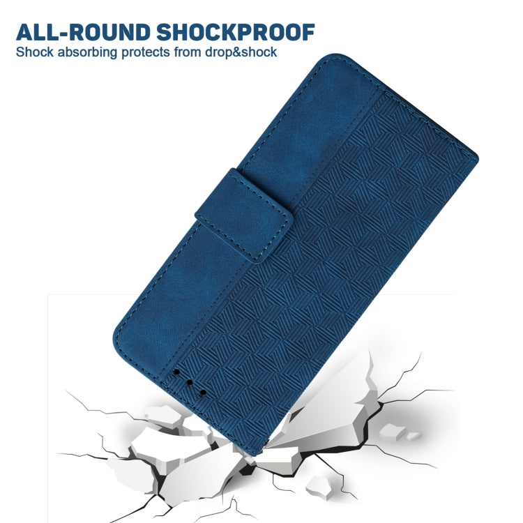 For iPhone 12 mini Geometric Embossed Leather Phone Case