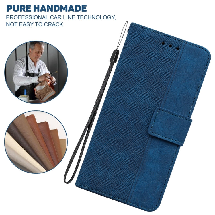 For iPhone 12 mini Geometric Embossed Leather Phone Case