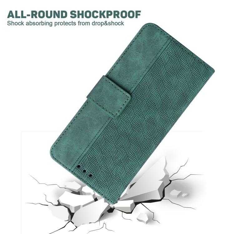 For iPhone 12 mini Geometric Embossed Leather Phone Case