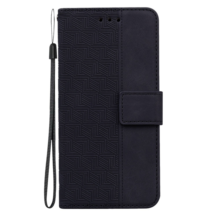 For iPhone 12 mini Geometric Embossed Leather Phone Case