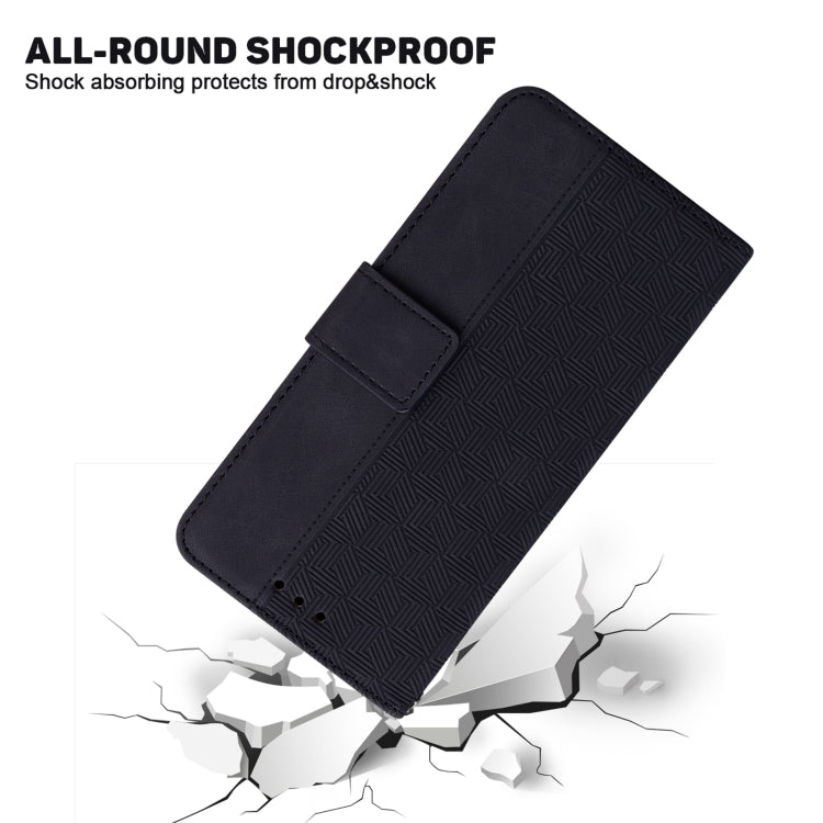 For iPhone 12 mini Geometric Embossed Leather Phone Case