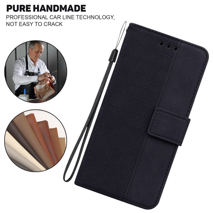 For iPhone 12 mini Geometric Embossed Leather Phone Case