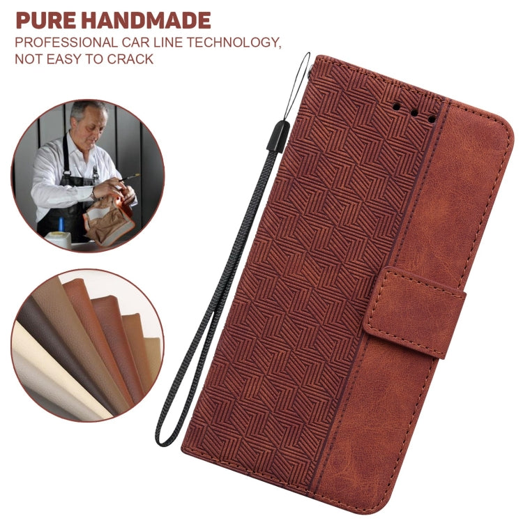 For iPhone 11 Geometric Embossed Leather Phone Case