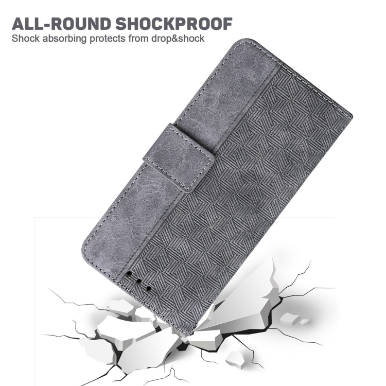 For iPhone 13 Geometric Embossed Leather Phone Case