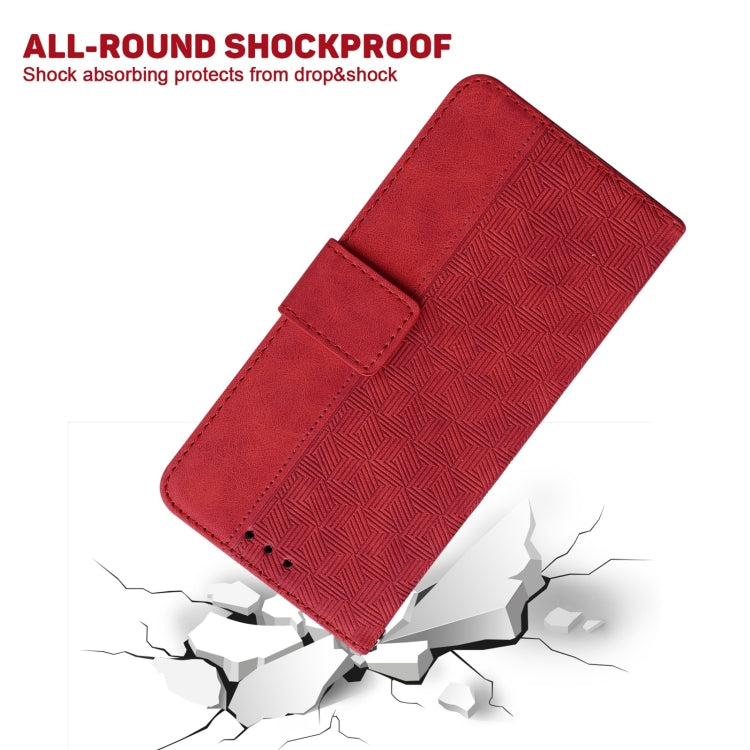 For iPhone 13 Geometric Embossed Leather Phone Case