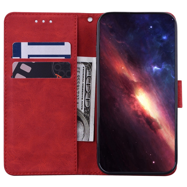 For iPhone 13 mini Geometric Embossed Leather Phone Case